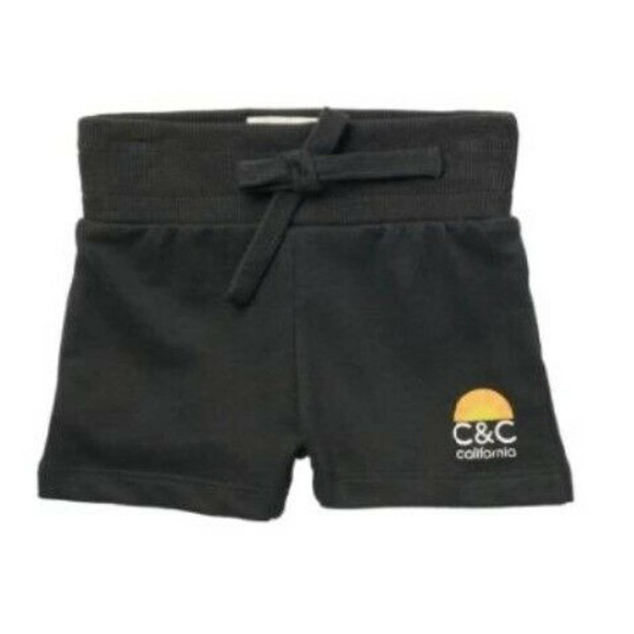C&C California Black Kids Terry Shorts - Size 4/5 - Picture 2 of 3